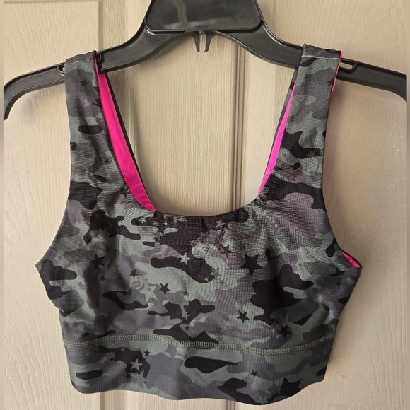 Fabletics Harlyn Reversible Sports Bra Camo Hot Pink Women’s Size XS Athleisure - Picture 2 of 10